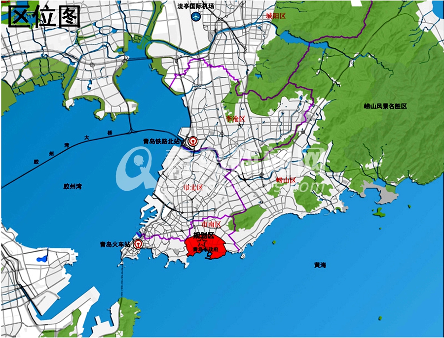青岛美博会之青岛“五区”规划图